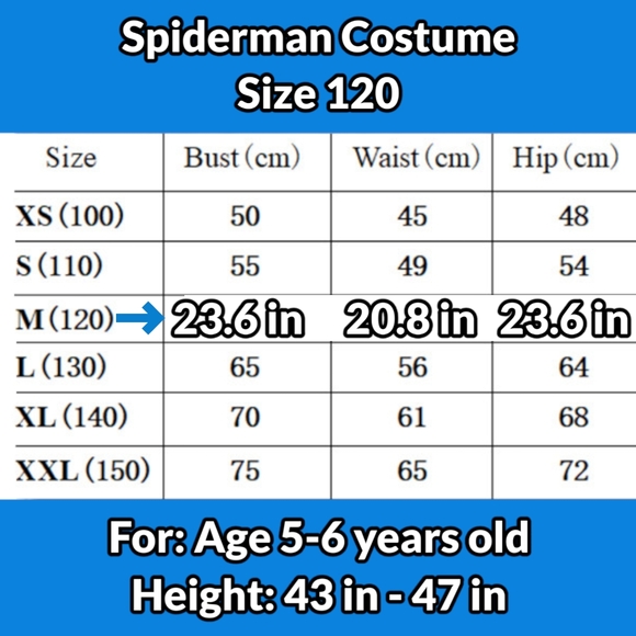 Size 5-6 Kids Classic Spiderman Boys Halloween Costume 5 - 6 years old Onesie - Picture 7 of 7